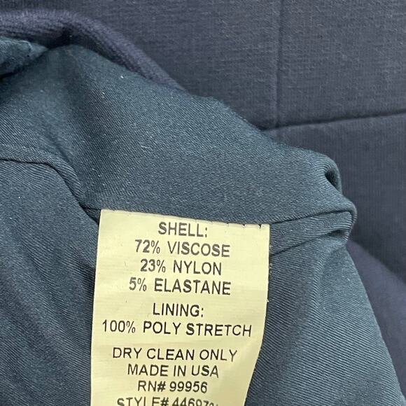 Shoshanna Navy Short Sleeve Ruffle Drop Hem Dress Womens 4 *NO BELT* - Picture 5 of 6